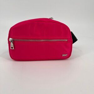 DKNY Bodhi Electric Pink Nylon Belt Bag Silver Hardware Adjustable Strap